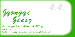 gyongyi giesz business card